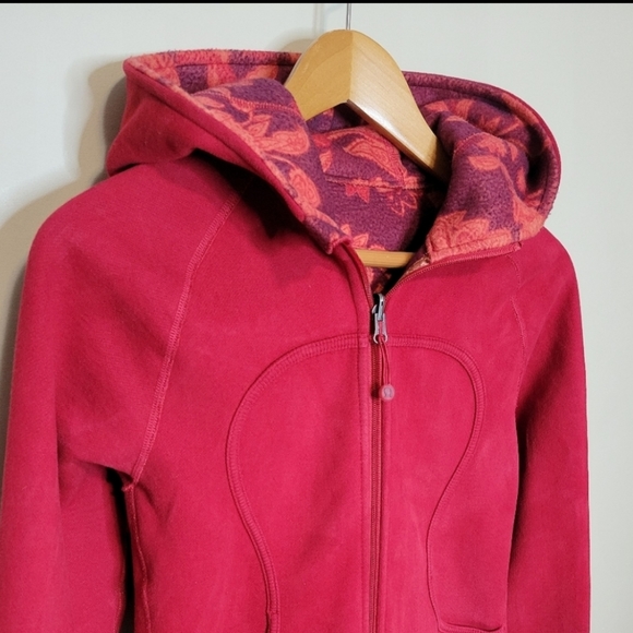 lululemon athletica Tops - Lululemon Scuba Hoodie with Floral Fleece …